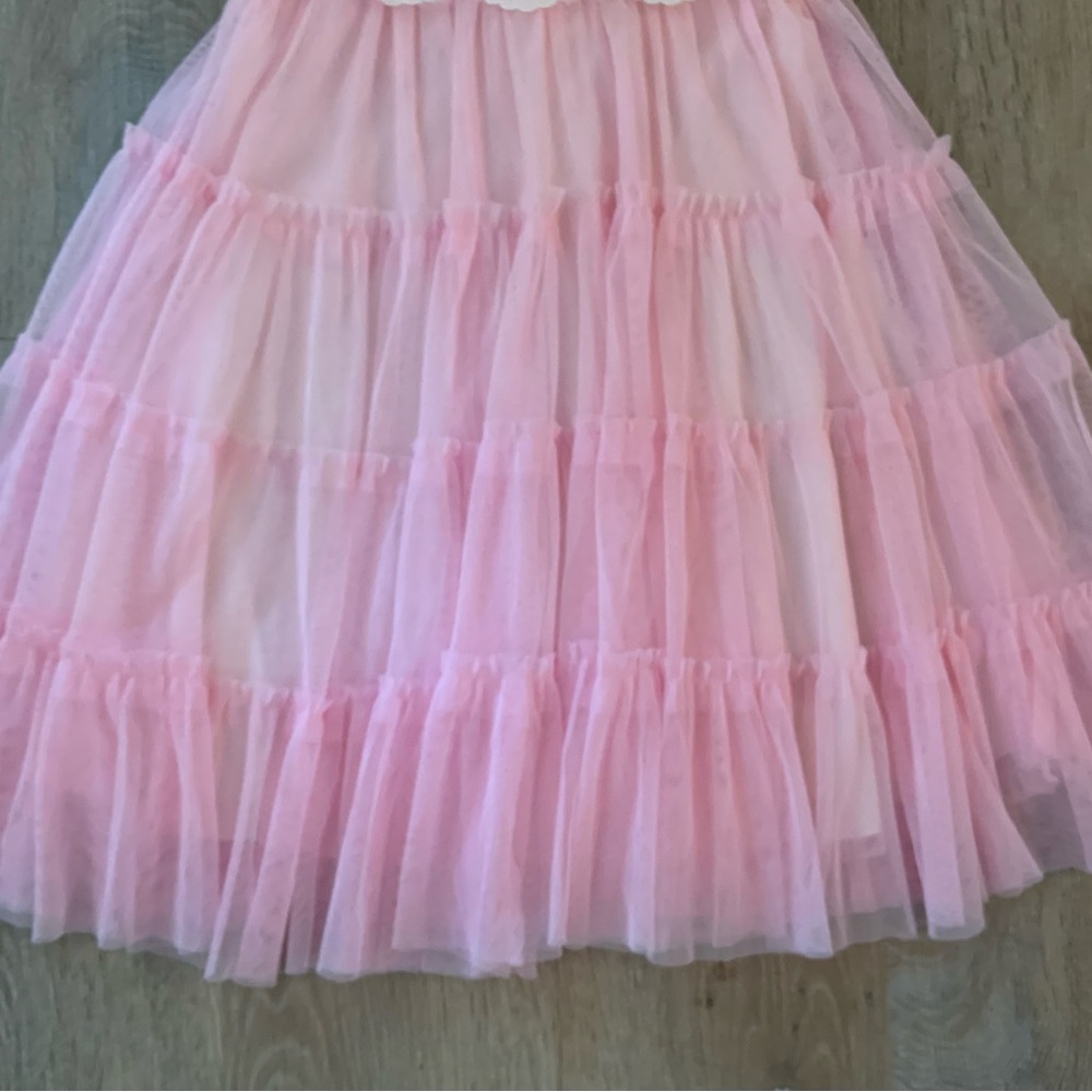 Jona Michelle Girl's Size 5 Gorgeous Special Occasion Dress With Lacey Front - Picture 5 of 9